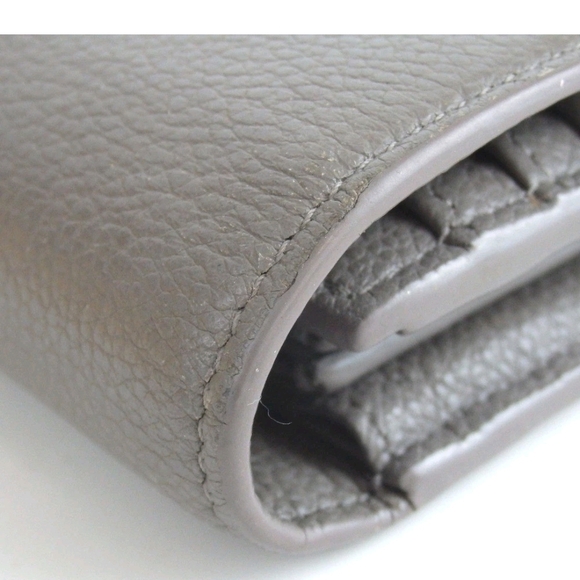 Saint Laurent Gray Wallet with Gold Logo - Picture 11 of 16